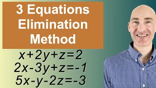 Solving Systems of 3 Equations Elimination [upl. by Amye]