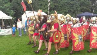 Roman Reenactment at the Amphitheatre in Caerleon Marching In [upl. by My111]