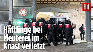 Gefängnismeuterei Polizei stürmt Knast in Thüringen  JVA Untermaßfeld [upl. by Sukram]